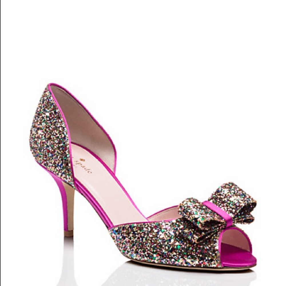 Kate Spade Sela Heels Multi Glitter!